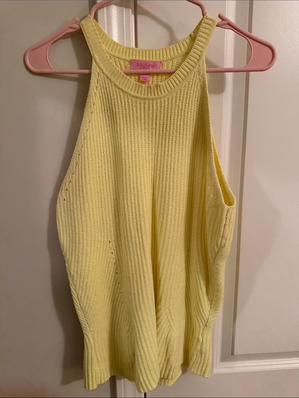 Lilly Pulitzer Lemon Yellow Ribbed Knit Tank